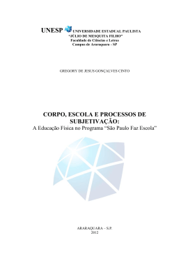 A Educa&ccedil;&atilde;o F&iacute;sica no Programa "S&atilde;o Paulo Faz Escola"