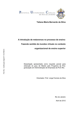 Disserta&ccedil;&atilde;o pre textual