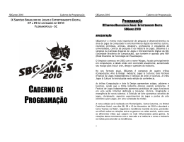 CADERNO DE PROGRAMAÇÃO