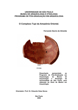 ALMEIDA, F. O. O Complexo Tupi da Amaz&ocirc;nia Oriental. Disserta&ccedil;&atilde;o