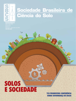 SOLOS E SOcIEdAdE - Sociedade Brasileira de Ciência do Solo