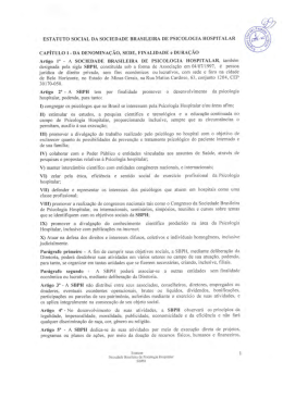 ESTATUTO SOCIAL DA SOCIEDADE BRASILEIRA DE