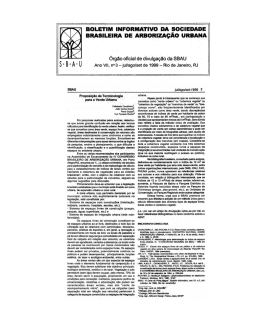 BOLETIM INFORMATIVO DA SOCIEDADE BRASILEIRA DE