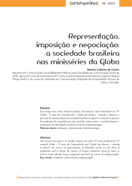 Representação, imposição e negociação: a sociedade brasileira