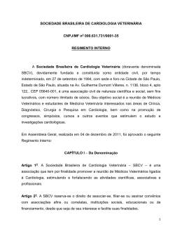 SOCIEDADE BRASILEIRA DE CARDIOLOGIA VETERIN&Aacute;RIA