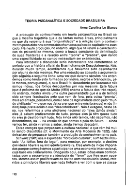 Teoria psicanalítica e sociedade brasileira