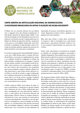 Baixar publicação - Articulação Nacional de Agroecologia