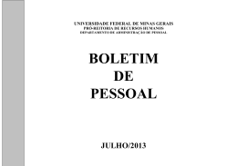 Julho - Universidade Federal de Minas Gerais