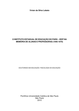 Vivian da Silva Lobato O INSTITUTO ESTADUAL DE EDUCA&Ccedil;&Atilde;O