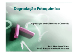 Degrada&ccedil;&atilde;o Fotoqu&iacute;mica