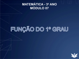 FUN&Ccedil;&Atilde;O DO 1&ordm; GRAU