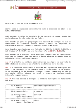 Decreto nº 17772/2011 de São Bernardo do Campo