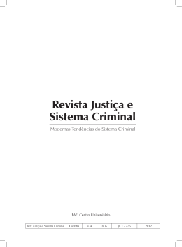 Revista Justiça e Sistema Criminal