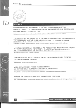 Gest&atilde;o e Regionalidade, v.23, n.67, maio/ago. 2007