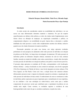 MARQUES et al_Redes Pessoais e Pobreza