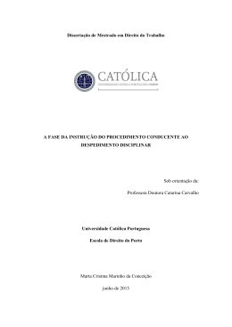 A fase da instru&ccedil;&atilde;o do procedimento conducente ao despedimento