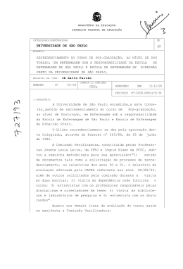 universidade de são paulo sp recredenciamento do curso de pós