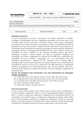 PROVA DO 2o BIMESTRE - Professor Francisco Bruno Neto