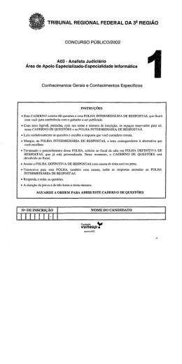 TRIBUNAL REGIONAL FEDERAL DA 3ê REGIÃO