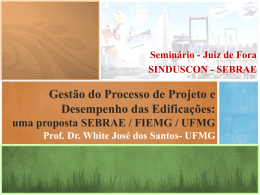 Gest&atilde;o do Processo de Projeto e Desempenho das