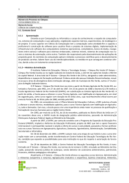 Projeto Pedag&oacute;gico - Instituto Federal Goiano
