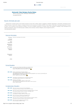 Raimundo Tales Benigno Rocha Matos Personal Information Formal