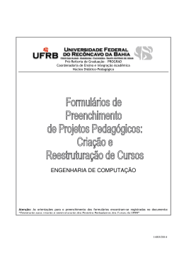 Projeto Pedag&oacute;gico do Curso de Engenharia de Computa&ccedil;&atilde;o