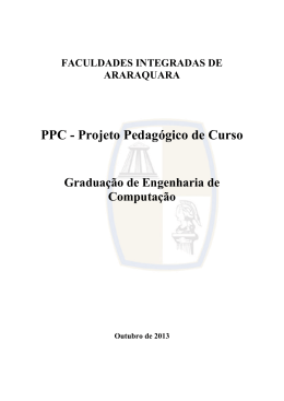 PPC - Projeto Pedag&oacute;gico de Curso
