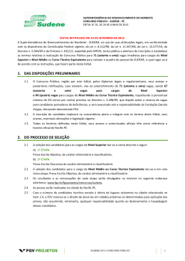 Edital - FGV Projetos - Funda&ccedil;&atilde;o Getulio Vargas