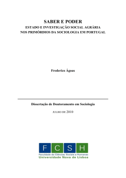 Saber e Poder - RUN - Universidade Nova de Lisboa
