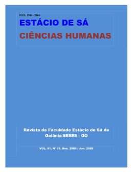EST&Aacute;CIO DE S&Aacute; CI&Ecirc;NCIAS HUMANAS