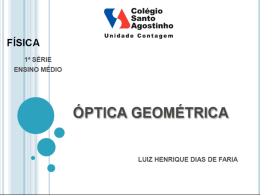 aula óptica geométrica - Colégio Santo Agostinho