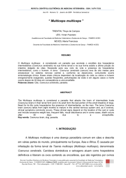 &ldquo; Multiceps multiceps &rdquo; - Revistas Eletr&ocirc;nicas FAEF Produ&ccedil;&atilde;o