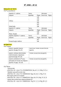 8&ordm; ANO &ndash; EF II - Col&eacute;gio Domus Sapiens