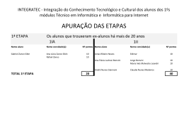 APURA&Ccedil;&Atilde;O DAS ETAPAS