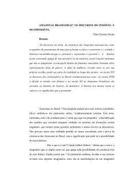 AMAZONAS BRASILEIRAS? OS DISCURSOS DO POSS&Iacute;VEL E DO