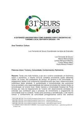 A EXTENS&Atilde;O UNIVERSIT&Aacute;RIA COMO SUBSIDIO PARA O