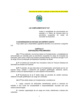 lei complementar n&ordm; 537, de 28 de dezembro de 2009.