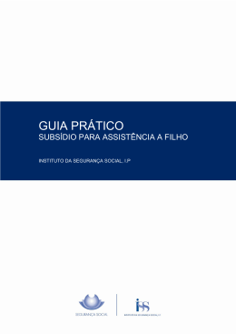 Guia Prático - Subsídio para assistência a filho