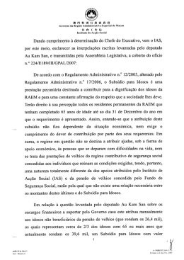 Dando cumprimento à determinação do Chefe do Executivo, vem o