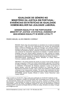 igualdade de g&eacute;nero no minist&eacute;rio da justi&ccedil;a em portugal