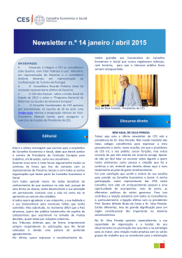 Newsletter Nº 14 - janeiro/abril 2015