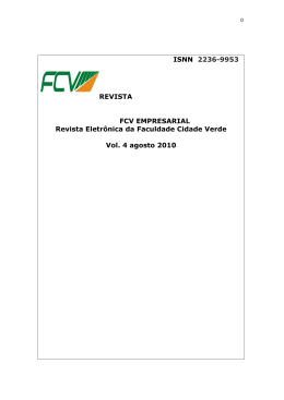 ISNN 2236-9953 REVISTA FCV EMPRESARIAL Revista Eletrônica