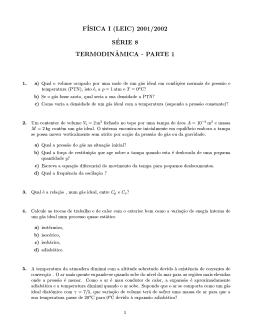 F¡ISICA I (LEIC) 2001/2002 S ¡ERIE 8 TERMODIN 7AMICA