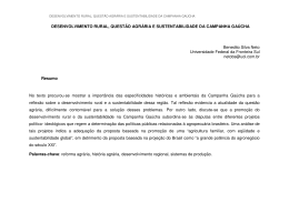 DESENVOLVIMENTO RURAL, QUEST&Atilde;O AGR&Aacute;RIA E