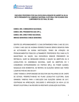 discurso proferido por sua excelencia senhor dr andré da silva neto