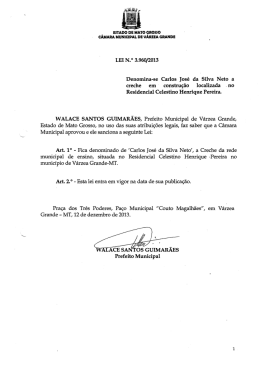 LEI N.&deg; 3.960/2013 Denomina-se Carlos Jos&eacute; da Silva Neto a