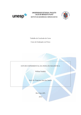 Estudo experimental da indu&ccedil;&atilde;o magn&eacute;tica
