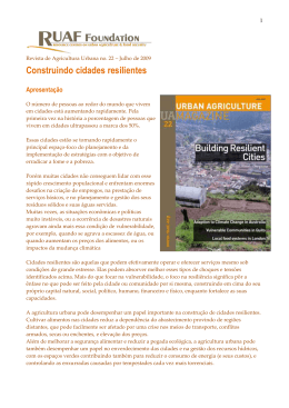 Construindo cidades resilientes