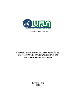 fatores determinantes da ado&ccedil;&atilde;o de certifica&ccedil;&otilde;es